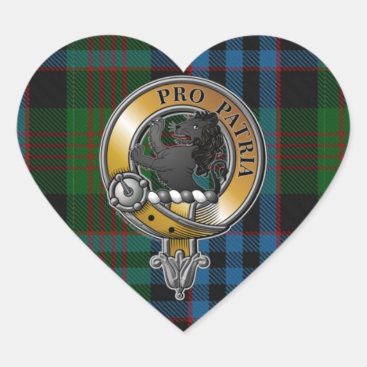 Newlands Tartan & Badge Hart Sticker (Voorkant)