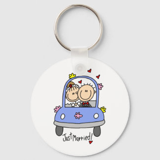 Newleywed Net getrouwd Stick Figures Sleutelhanger