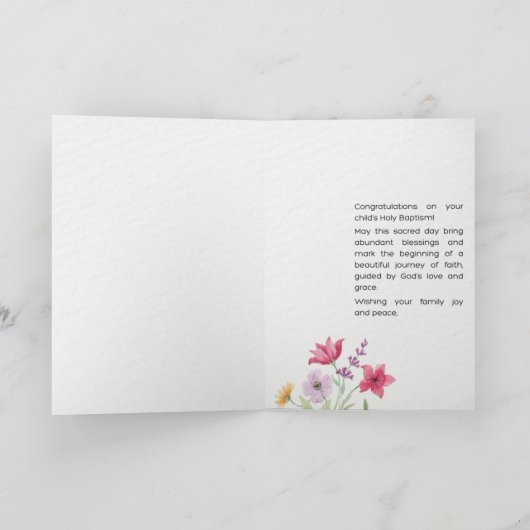 Newly Illumined in Christ Baptism Card Programma (Binnen)