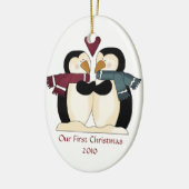 Newly Wed Penguins Ornament (Links)