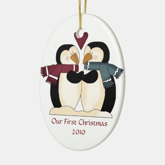 Newly Wed Penguins Ornament (Links)