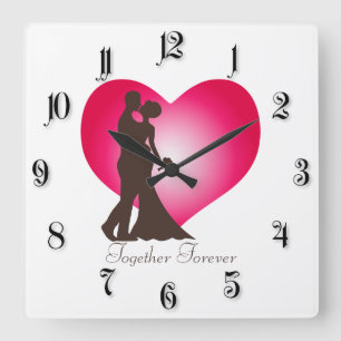 Newly weddenschap vierkante klok