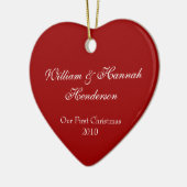 Newly Weds Foto-versiering Keramisch Ornament (Links)