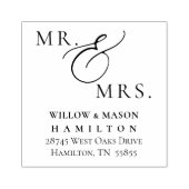 Newly Weds Return Address Wedding Stamp Rubberstempel (Afrduk)