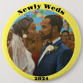 Newly Weds Ronde Button 6,0 Cm (Voorkant)