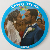 Newly Weds Ronde Button 6,0 Cm (Voorkant)