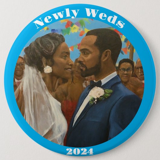Newly Weds Ronde Button 6,0 Cm (Voorkant)