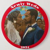 Newly Weds Ronde Button 6,0 Cm (Voorkant)