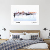 Newlyn Harbour, Cornwall Canvas Afdruk (Insitu (Slaapkamer))