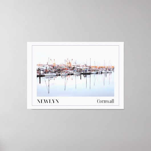 Newlyn Harbour, Cornwall Canvas Afdruk (Voorkant)