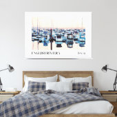 Newlyn Harbour, Cornwall Canvas Afdruk (Insitu (Slaapkamer))
