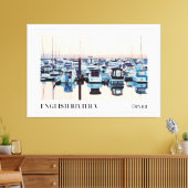 Newlyn Harbour, Cornwall Canvas Afdruk (Insitu (Woonkamer))