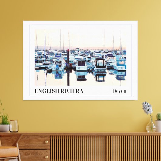 Newlyn Harbour, Cornwall Canvas Afdruk (Insitu (Woonkamer))