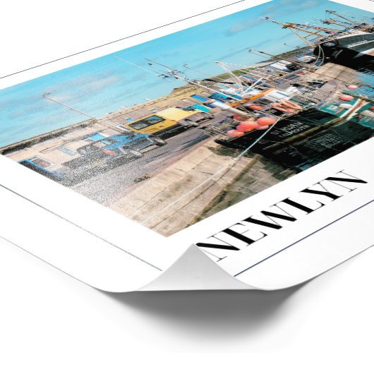 Newlyn Harbour, Cornwall Foto Afdruk (Hoek)