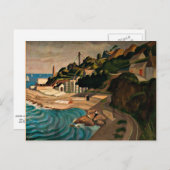 Newlyn, kijkend naar Mousehole - Currie kunst Briefkaart (Voorkant / Achterkant)