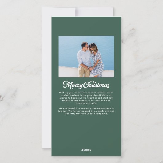 Newlywed first Christmas as Mr and Mrs photo Feestdagenkaart (Achterkant)