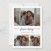 Newlywed First Christmas Forever Merry Photo Feestdagenkaart (Voorkant)