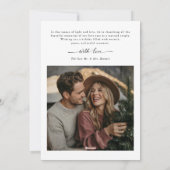 Newlywed First Christmas Forever Merry Photo Feestdagenkaart (Achterkant)