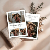 Newlywed First Christmas Forever Merry Photo Feestdagenkaart
