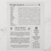 Newlywed Times Newspaper Wedding Program  Flyer (Achterkant)