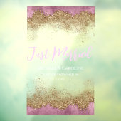 Newlyweds Car Pastel Lilac Rock Design Raamsticker (Vel 3)