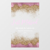 Newlyweds Car Pastel Lilac Rock Design Raamsticker (Vel)