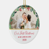 Newlyweds first christmas keramisch ornament (Rechts)