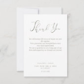 Newlyweds Thank You Guests Romantic Photo Wedding (Achterkant)