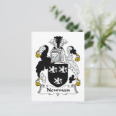 Newman Family Crest Briefkaart (Staand voorkant)