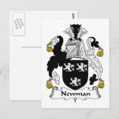 Newman Family Crest Briefkaart (Voorkant / Achterkant)