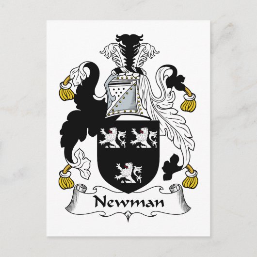 Newman Family Crest Briefkaart (Voorkant)