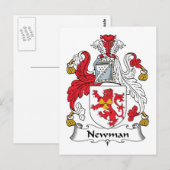 Newman Family Crest Briefkaart (Voorkant / Achterkant)