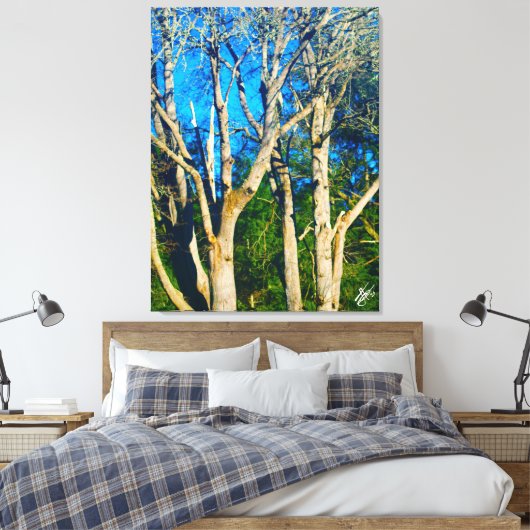 Newman Rd Whidbey Island Bomen #1 Canvas Afdruk (Insitu (Slaapkamer))