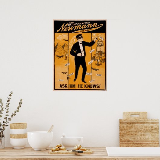 NEWMANN Magicia Illusionist VAUDEVILLE Poster (Keuken)