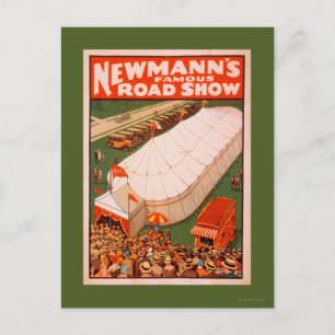 Newmann's beroemde Show van de Magic Road Tent Pos Briefkaart