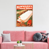 Newmann's beroemde Show van de Magic Road Tent Pos Canvas Afdruk (Insitu (Woonkamer))