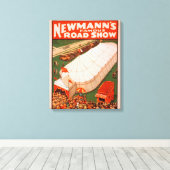 Newmann's beroemde Show van de Magic Road Tent Pos Canvas Afdruk (Insitu (Houten vloer))