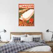 Newmann's beroemde Show van de Magic Road Tent Pos Canvas Afdruk (Insitu (Slaapkamer))