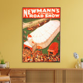 Newmann's beroemde Show van de Magic Road Tent Pos Canvas Afdruk (Insitu (Woonkamer))