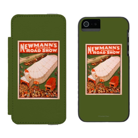 Newmann's beroemde Show van de Magic Road Tent Pos Incipio iPhone Portemonnee Hoesje