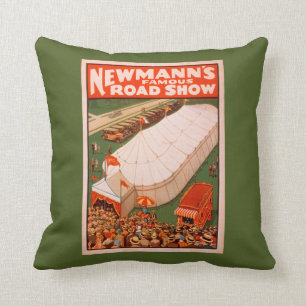 Newmann's beroemde Show van de Magic Road Tent Pos Kussen