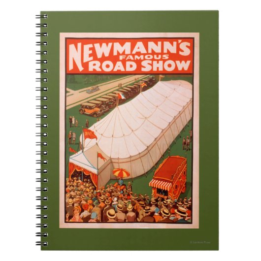 Newmann's beroemde Show van de Magic Road Tent Pos Notitieboek (Voorkant)