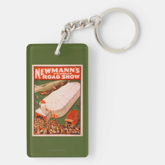 Newmann's beroemde Show van de Magic Road Tent Pos Sleutelhanger (achterkant)
