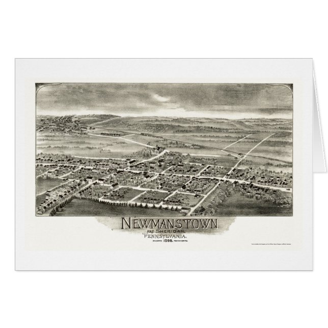 Newmanstown & Sheridan, PA Panoramic Map - 1898 (Voorkant Horizontaal)
