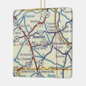 Newnan GA  Map Keramisch Ornament (Links)