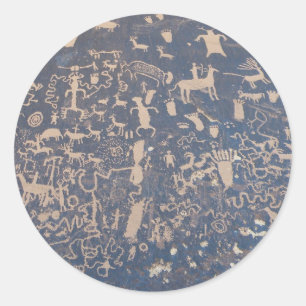 Newpaper Rock Ronde Sticker