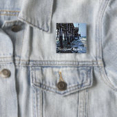 Newport Beach - 2 Inch Square Button (In situ)