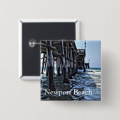 Newport Beach - 2 Inch Square Button (Voorkant /achterkant)