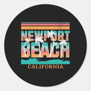 Newport Beach _3 Ronde Sticker