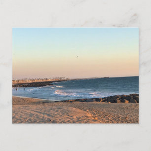 Newport Beach at Sunset, Californië Briefkaart